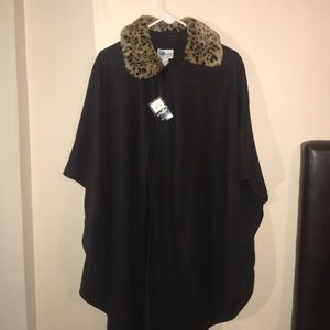 Leopard collar, cape wrap